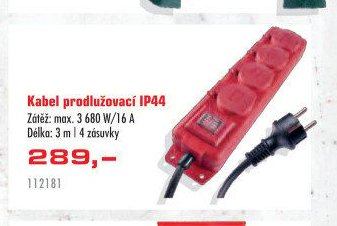 Kabel prodlužovací IP44