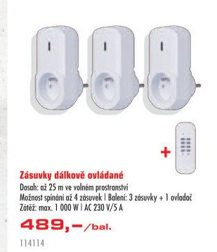 Zásuvky dálkově ovládané