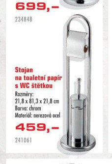 Stojan na toaletní papír s WC štětkou