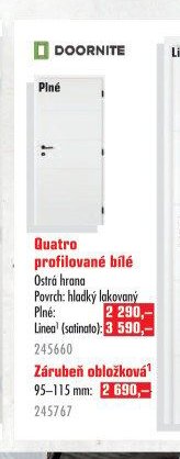 Quatro profilované bílé dveře