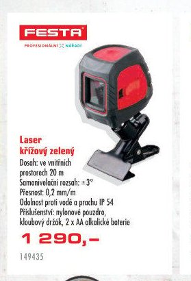 Laser křížový zelený