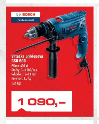 Vrtačka příklepová GSB 600