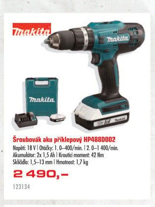 Šroubovák aku příklepový HP488D002