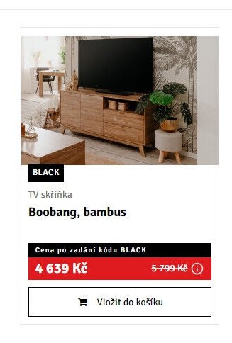 TV skříňka Boobang, bambus