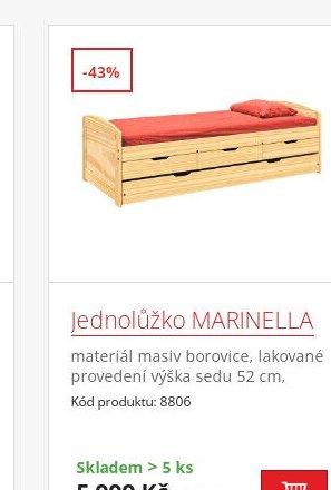 Jednolůžko MARINELLA