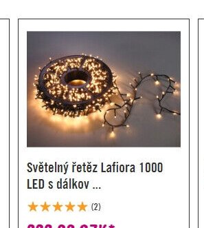 Světelný řetěz Lafiora 1000 LED s dálkov ...