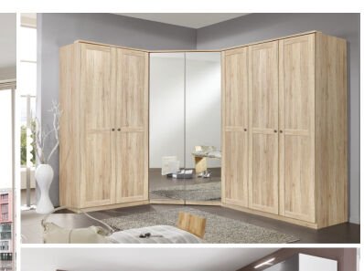 Rohová skříň (v dubovém dekoru)