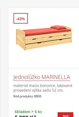 Jednolůžko MARINELLA