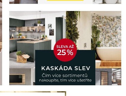 Kaskáda slev až 25 %