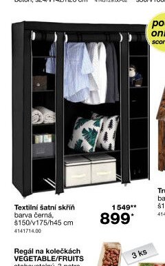 Textilní šatní skříň