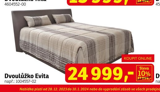 Dvoulůžko Evita