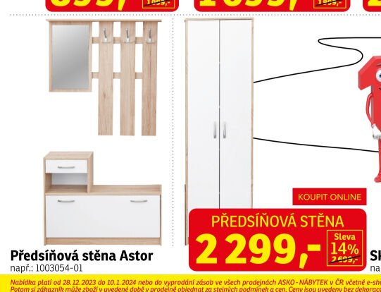 Předsíňová stěna Astor