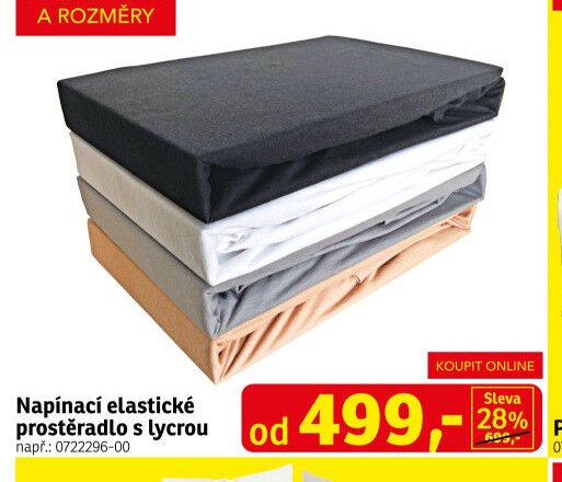 Napínací elastické prostěradlo s lycrou