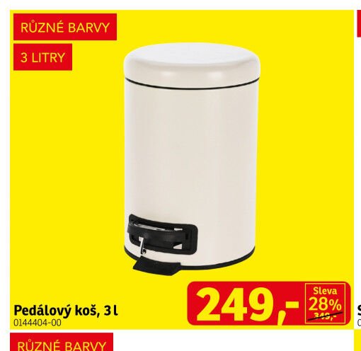 Pedálový koš, 3 l