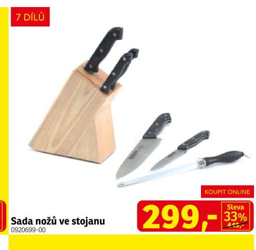 Sada nožů ve stojanu