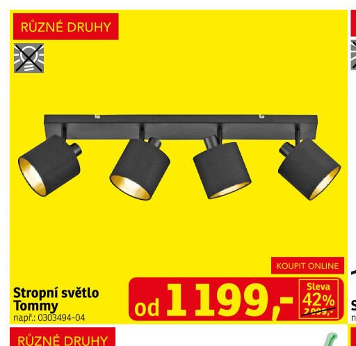 Stropní světlo Tommy