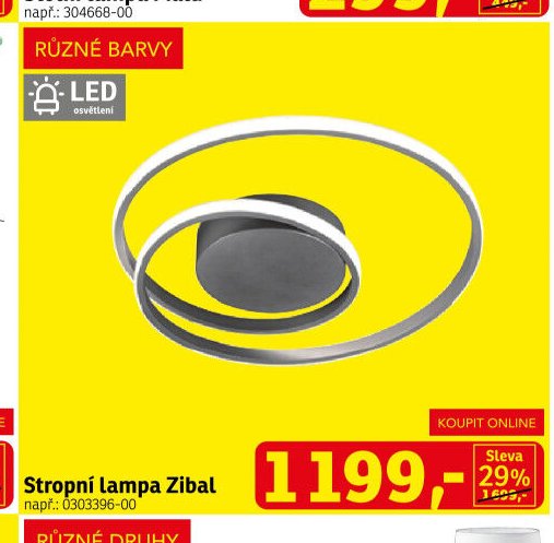 Stropní lampa Zibal