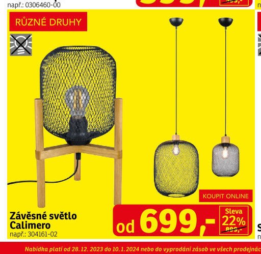 Závěsné světlo Calimero