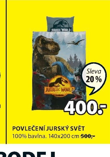 POVLEČENÍ JURSKÝ SVĚT