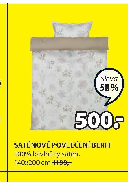 SATÉNOVÉ POVLEČENÍ BERIT