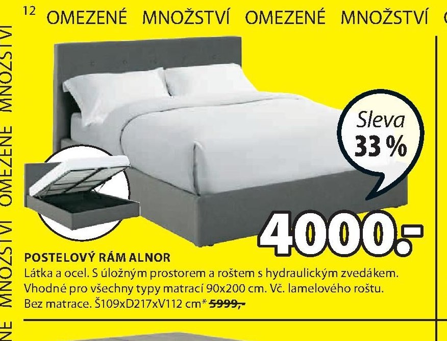 POSTELOVÝ RÁM ALNOR