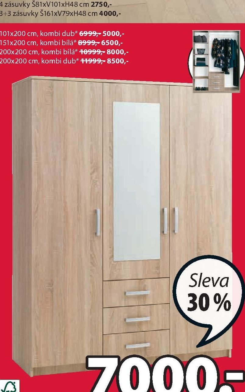 Šatní skříň VELLERUP