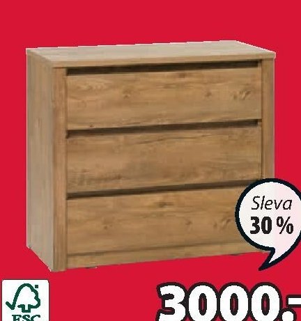 Komoda VEDDE (3 zásuvky)