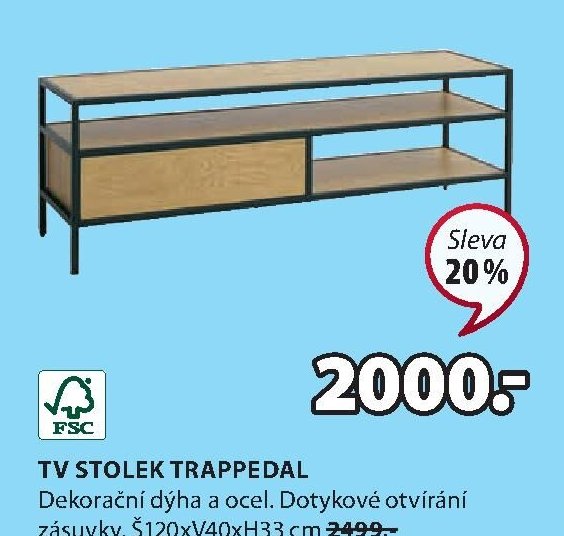 TV stolek TRAPPEDAL