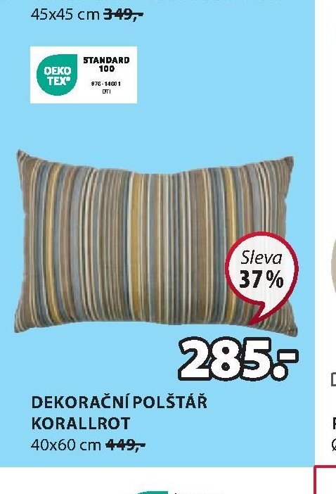 DEKORAČNÍ POLŠTÁŘ KORALLROT 40x60 cm