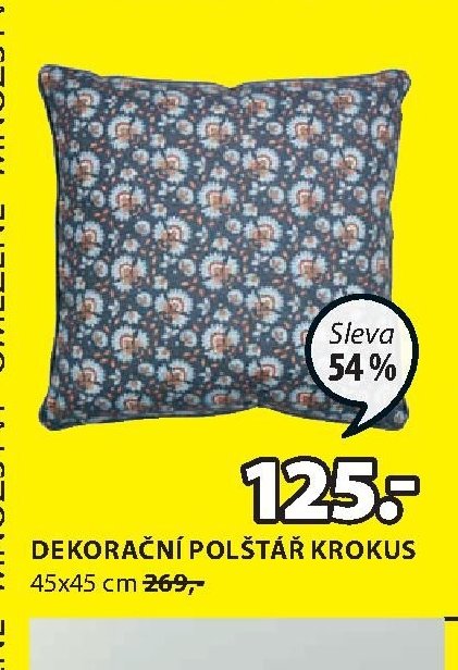 DEKORAČNÍ POLŠTÁŘ KROKUS 45x45 cm