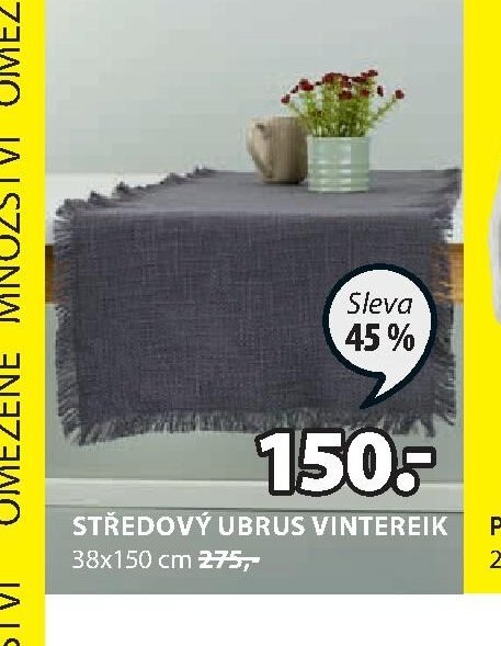 STŘEDOVÝ UBRUS VINTEREIK 38x150 cm