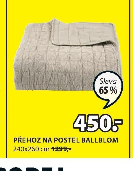 PŘEHOZ NA POSTEL BALLBLOM 240x260 cm