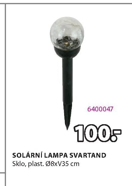 Solární lampa SVARTAND