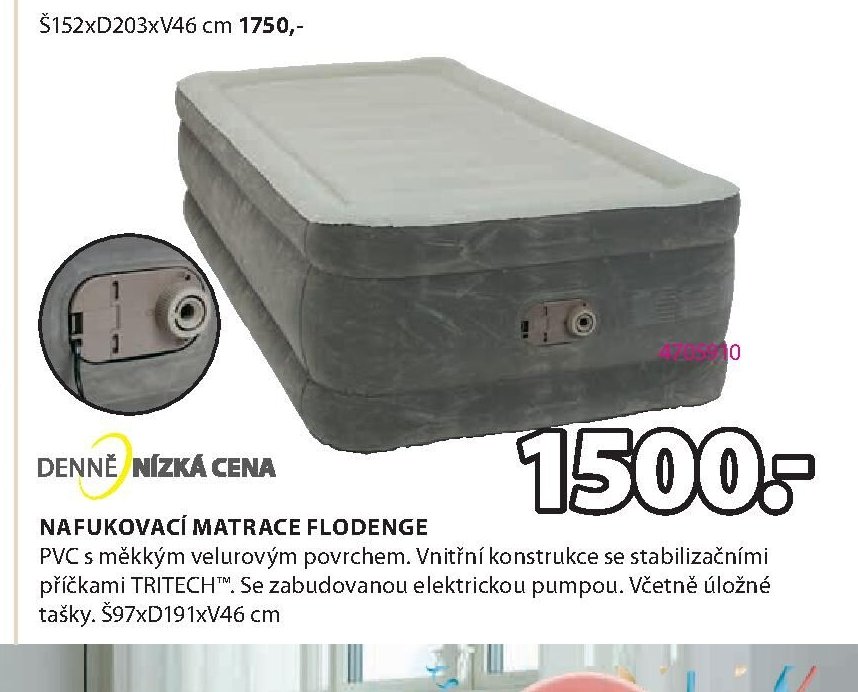 NAFUKOVACÍ MATRACE FLODENGE