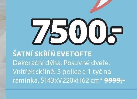 ŠATNÍ SKŘÍŇ EVETOFTE