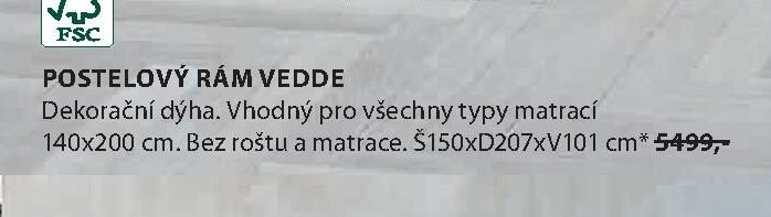 POSTELOVÝ RÁM VEDDE