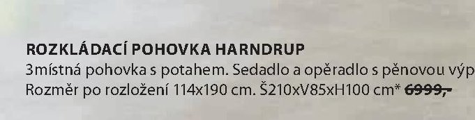 ROZKLÁDACÍ POHOVKA HARNDRUP