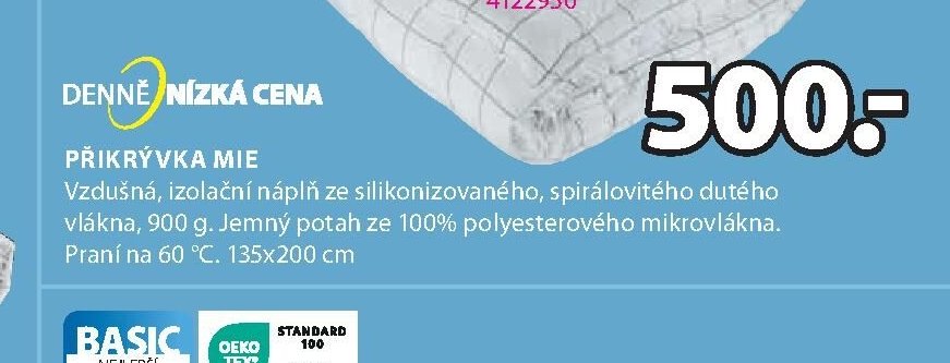 BASIC Přikrývka MIE 135x200 cm