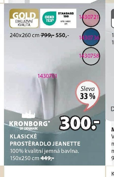 Klasické prostěradlo Jeanette