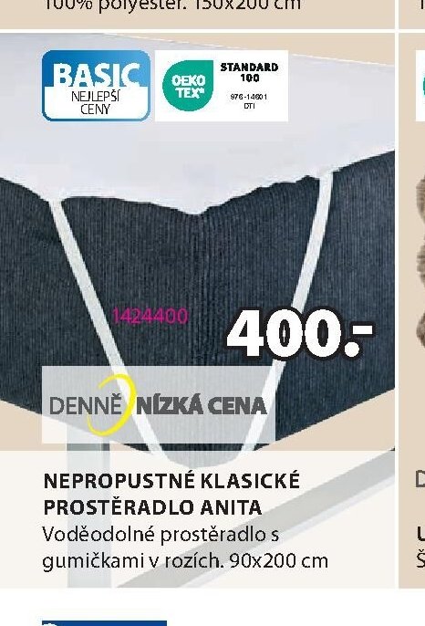 NEPROPUSTNÉ KLASICKÉ PROSTĚRADLO ANITA