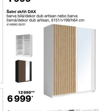 Šatní skříň DAX