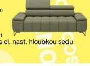 3sedák s el. nast. hloubkou sedu