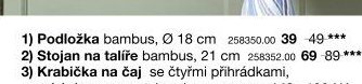 1) Podložka bambus