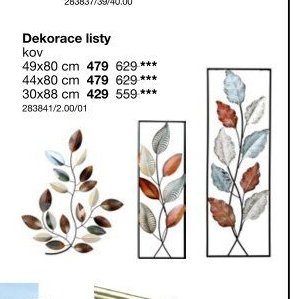 Dekorace listy