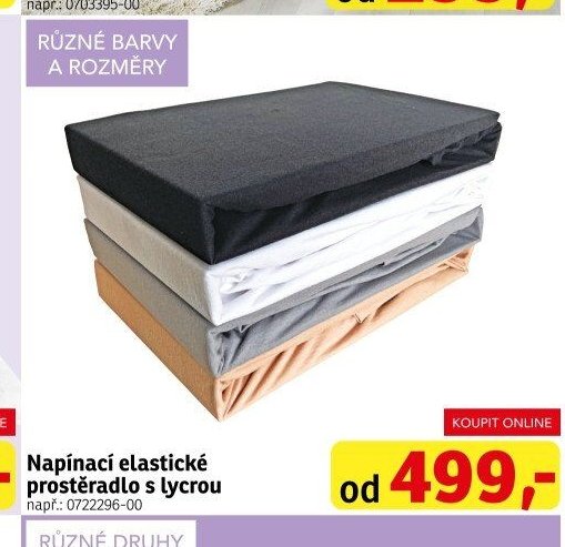 Napínací elastické prostěradlo s lycrou