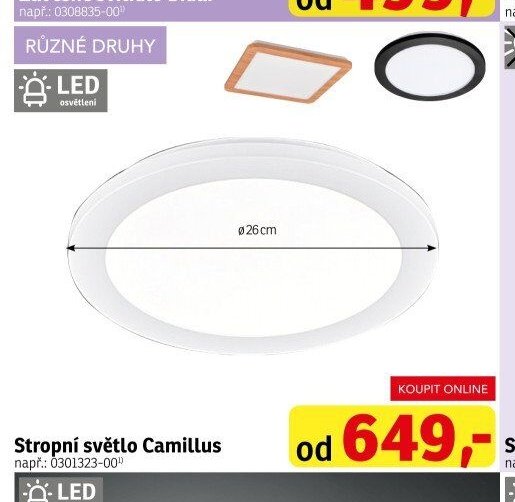 Stropní světlo Camillus