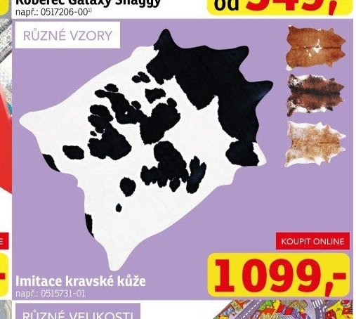 Imitace kravské kůže