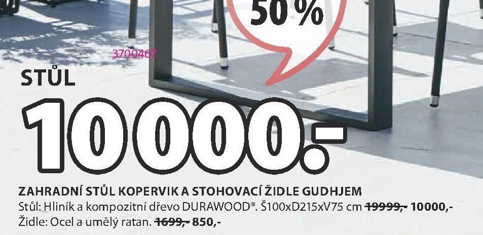 Zahradní stůl KOPERVIK