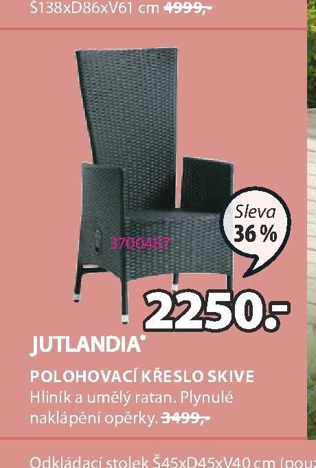 JUTLANDIA® Polohovací křeslo SKIVE
