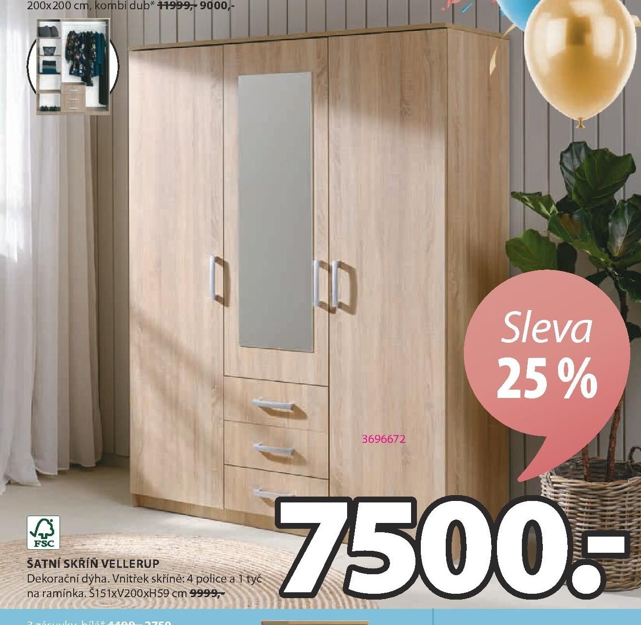 Šatní skříň Vellerup